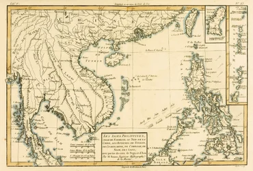 Filippiinit, Formosa, Etelä-Kiina, Tonkinin kuningaskunnat, Cochin Kiina, Kambodža, Siam, Laos ja osa Pegun ja Avan kuningaskunnat, G:n Atlas de Toutes les Parties Connues du Globe Terrestre